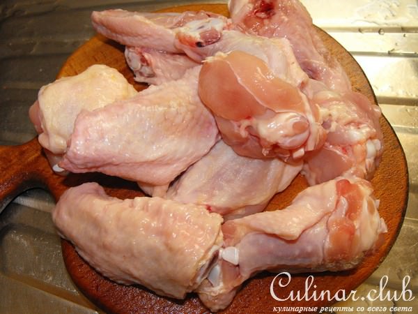 Чесночные куриные крылышки