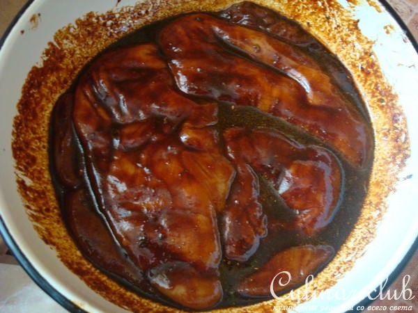 Куриная грудка, фаршированная грибами и баклажанами (очень вкусная и сочная)