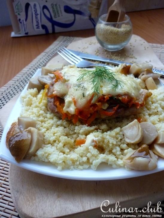 Курица , запечённая с овощами, с золотым пшеном за 25 минут