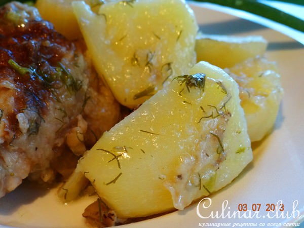 Ароматная курочка со сливочным картофелем