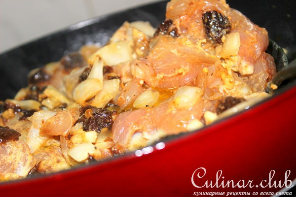 Острая курица с горчицей и черносливом. Ужин для взрослых за 30 минут.