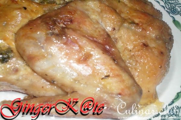 Курица фаршированная сыром и зеленью