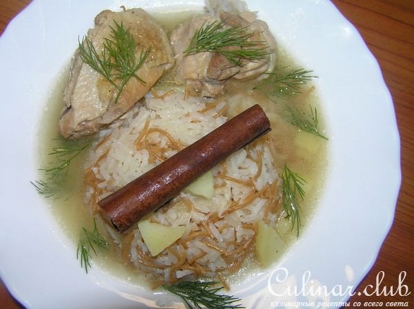Курица с корицей и лимоном в арабском стиле