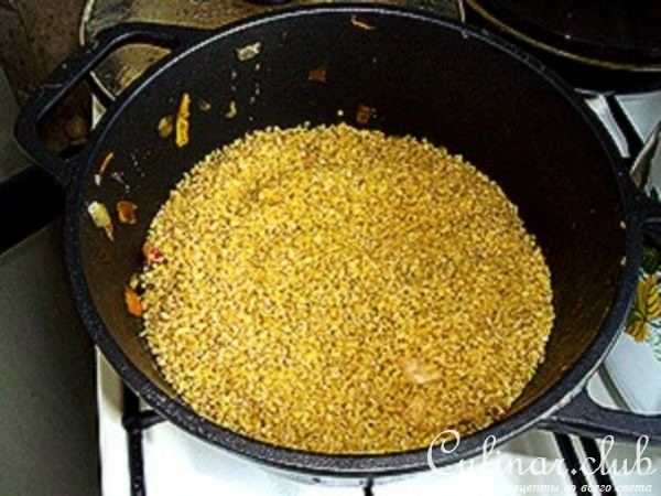 Плов с курицей и булгуром 