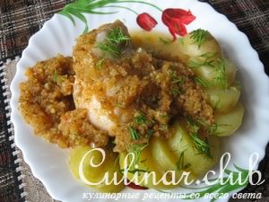 Курочка  под соусом из овощей