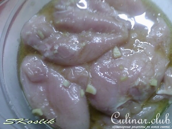 Куриная грудка с репкой и другими овощами