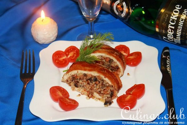 Куриный рулет с гречкой Мистраль
