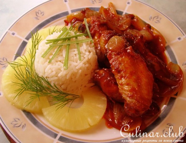 Chili Chicken Wings в соево-ананасовом соусе