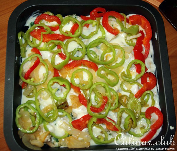 Запеканка из курицы и сладкого перца