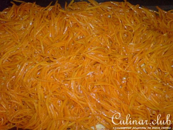 Мясо индейки под корейской морковкой