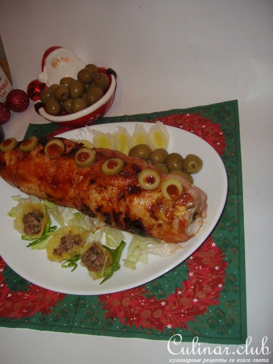 Куриный рулет с бастурмой!