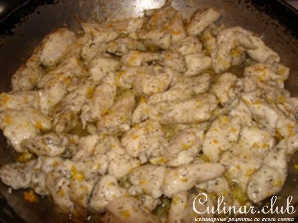 Куриная грудка в остром апельсиновом соусе 