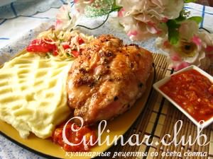 Куриные грудки запеченные с розмарином и чесноком