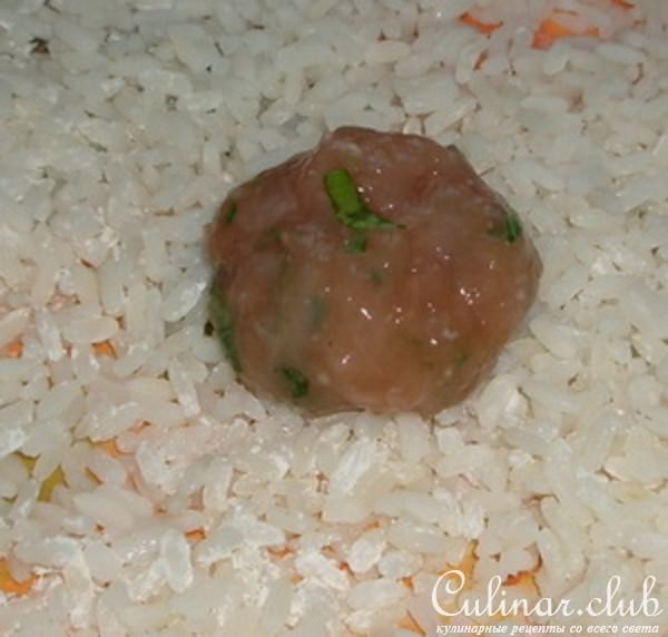 Куриные шарики с рисом