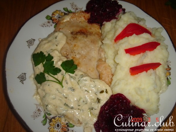 Эскалопы под соусом.
