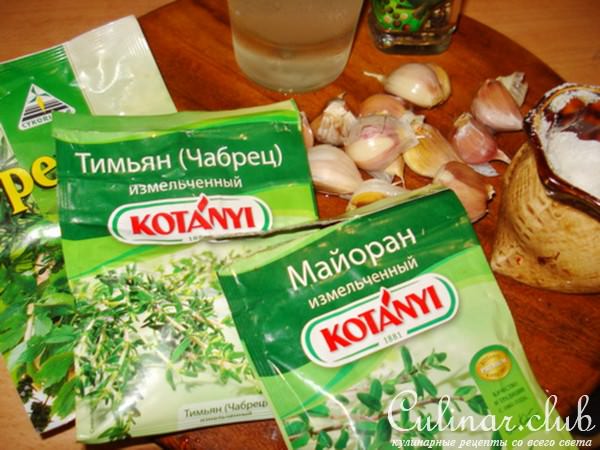 Курица с чесноком