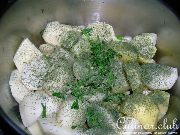 Цыплятки по-малайски с картофелем по-русски