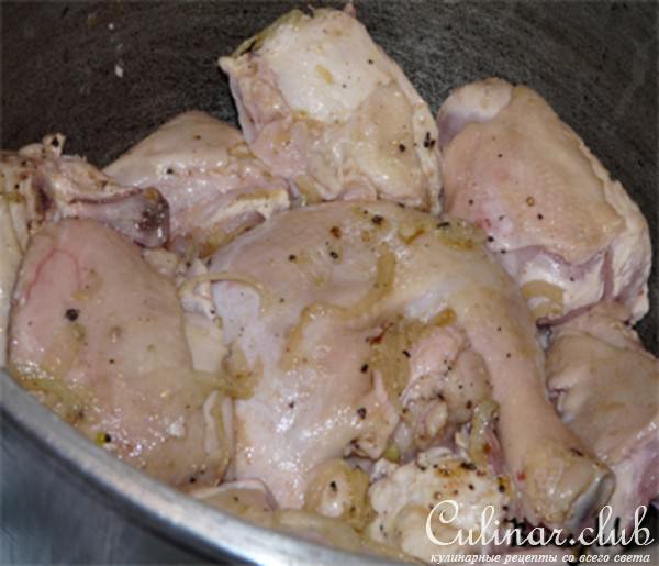 курица с нутом и луком
