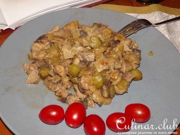 Селянка грибная, но не суп. С индейкой