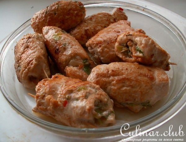 Куриные роллы на азиатский манер