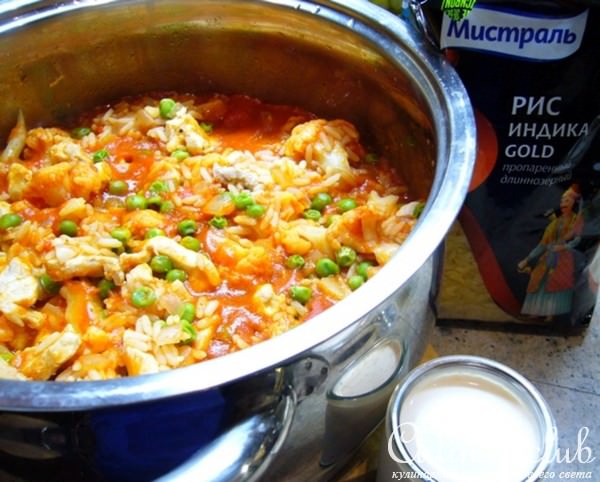Карри из курицы с рисом 
