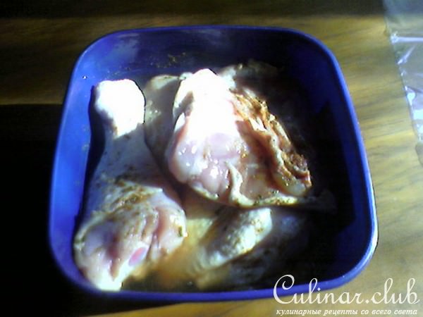 курочка в лимонном пиве и салат к ней