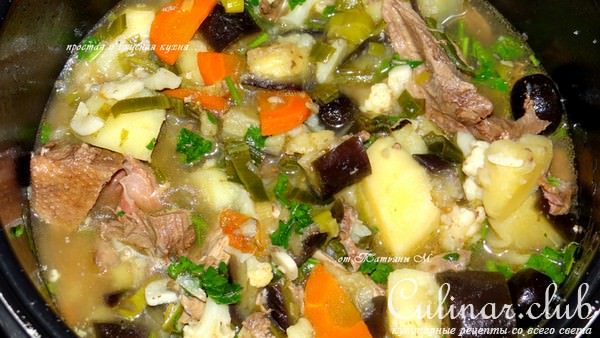 Утка с овощами и маслинами по-Критски