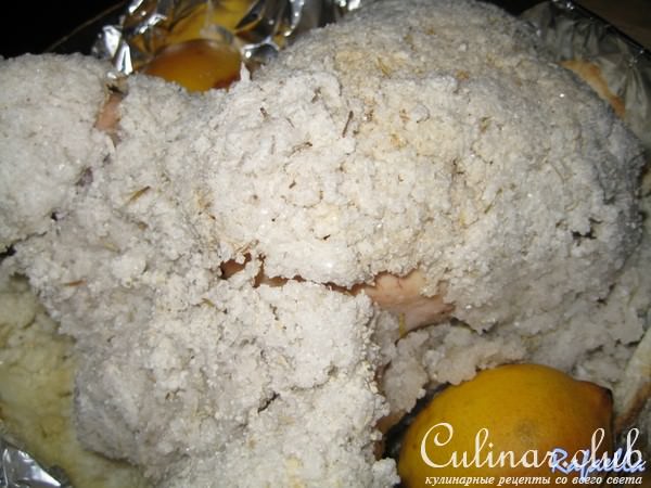 курица, запеченная в соли