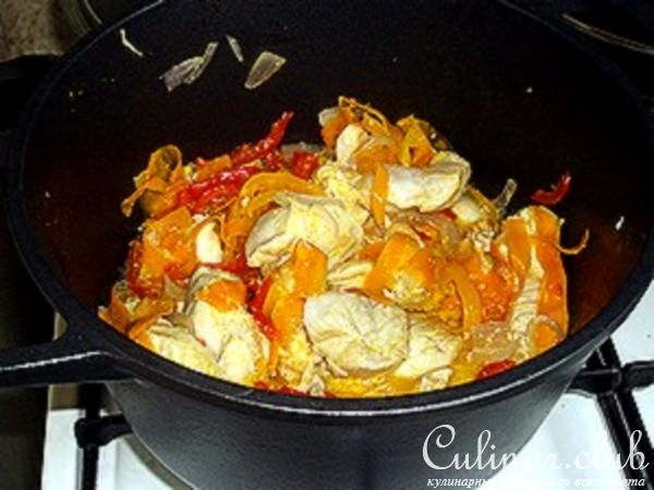 Плов с курицей и булгуром 