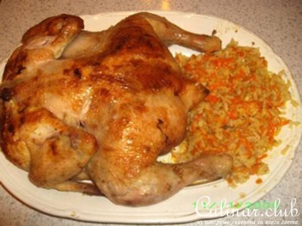 Жареный Фазан (или курица) с рисом