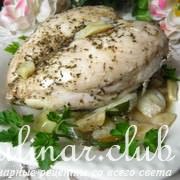 Куриная грудка с цуккини и пореем на пару