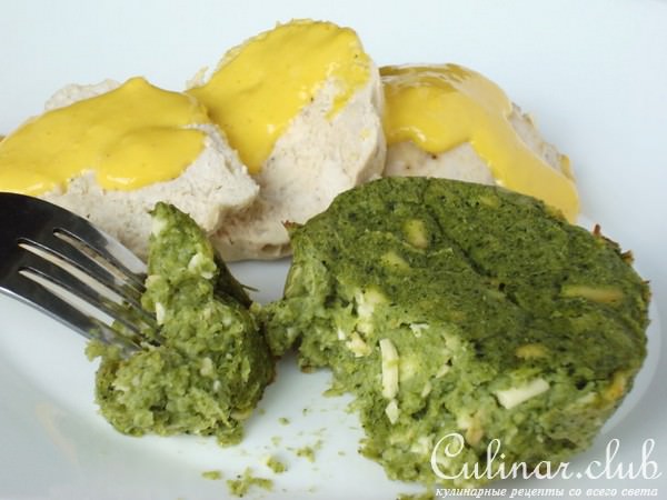 Маффины из брокколи и цыплёнка в дуэте.