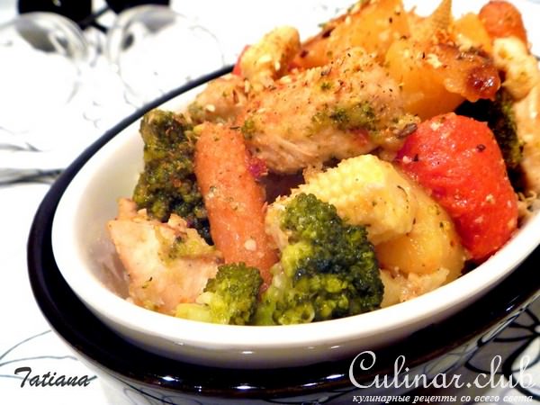 Курица с овощами по-испански