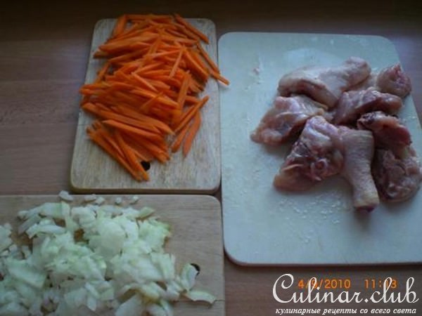 Плов с курицей в горшочке (вариант) 