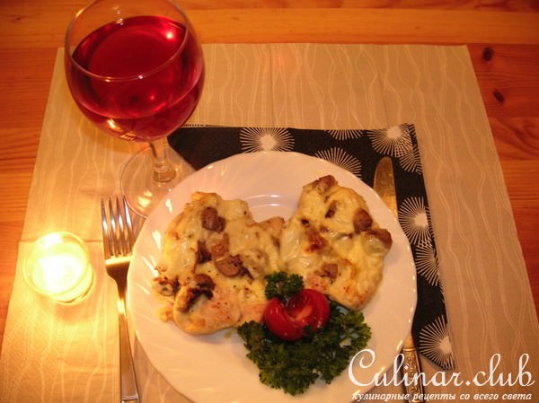 СливоШная куриная грудка с грибами
