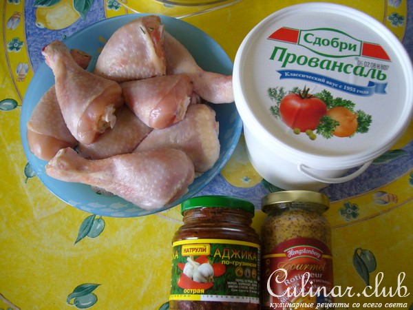 Жареная куриная голень 