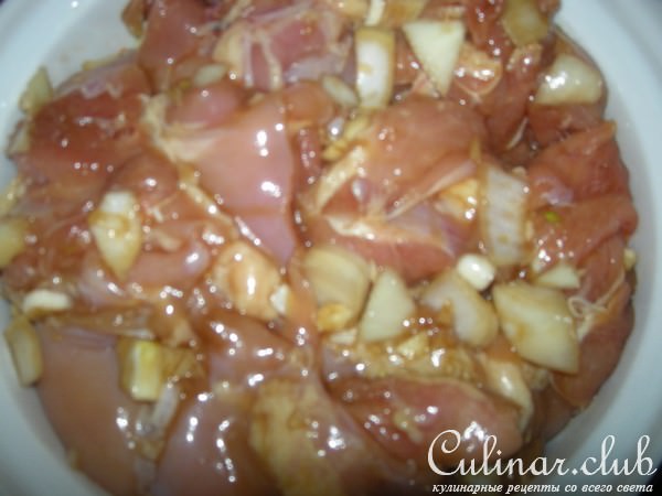 Куриное мясо в горшочке