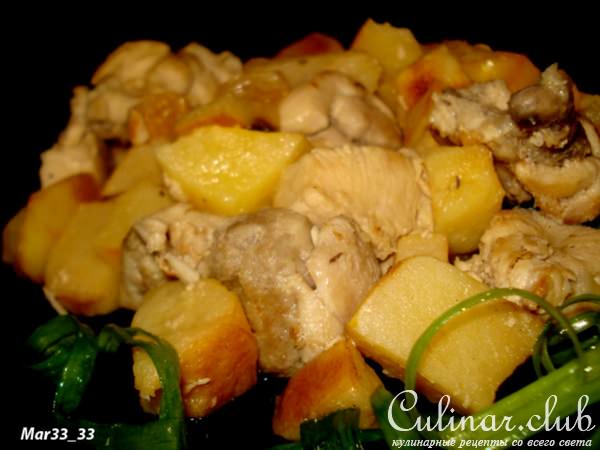 Курица, тушенная по-турецки