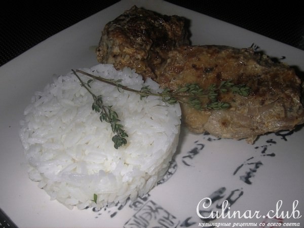 Курочка с тимьяном и белым вином