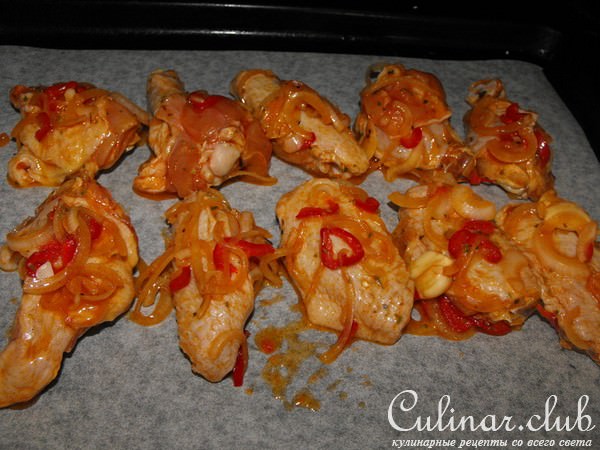 Чесночные куриные крылышки