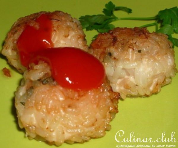 Куриные шарики с рисом