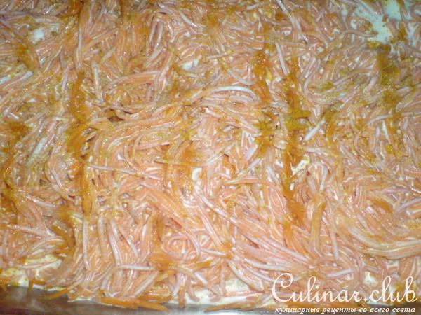 Мясо индейки под корейской морковкой
