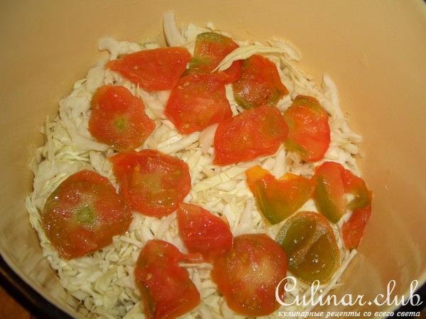 Цыпленок со свежей капустой