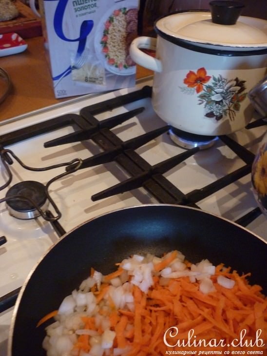 Курица , запечённая с овощами, с золотым пшеном за 25 минут