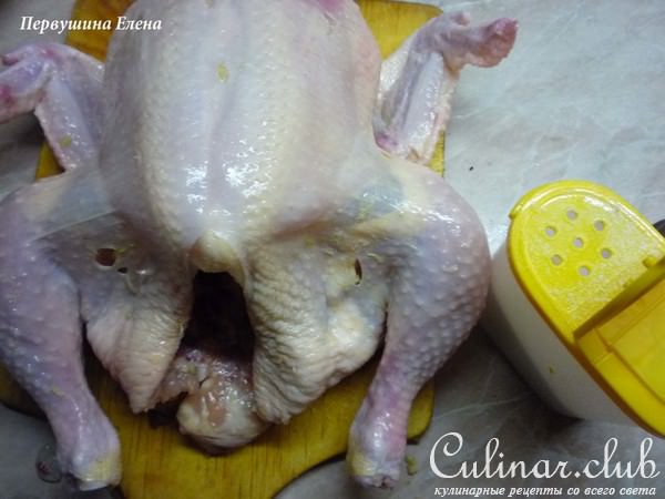 Курица имбирно-чесночная с лимоном и черносливом