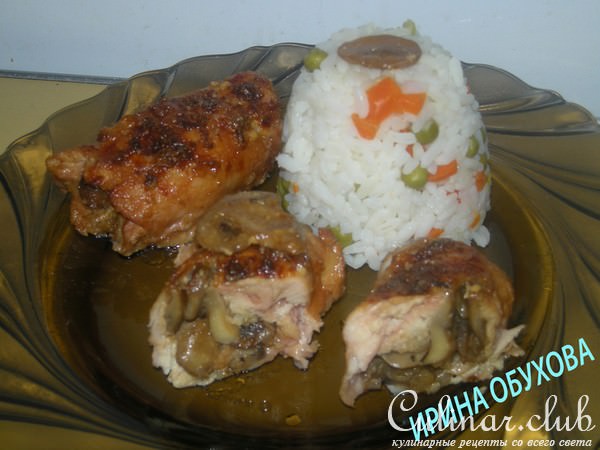 Куриные рулеты с грибами