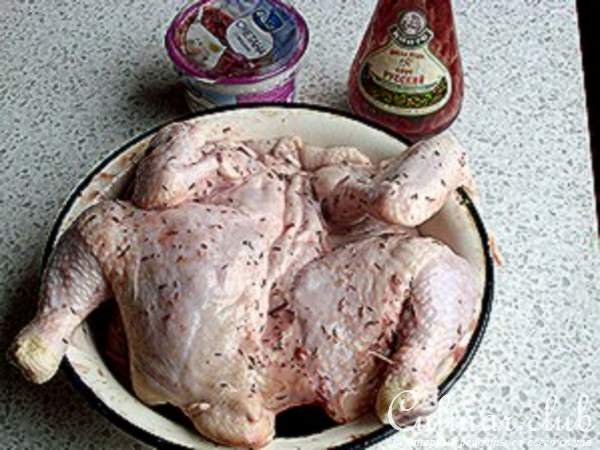 Курица с яблоками и цукини