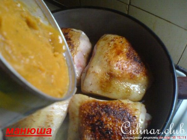 Курица в кабачковой икре