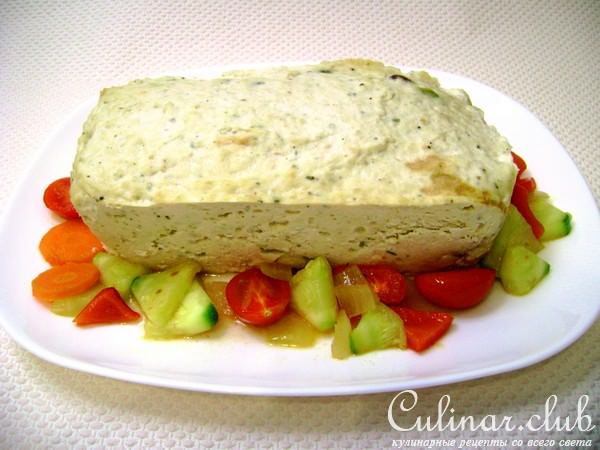Террин куриный сливочный «Белоснежка» и очень вкусный овощной гарнир к нему. 