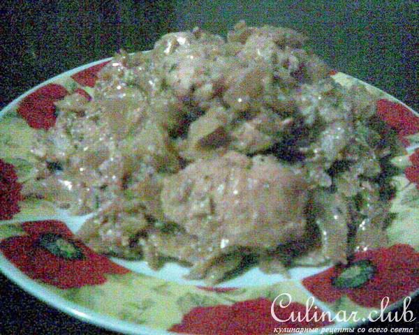 Куриная грудка, запеченная в сливках с капустой